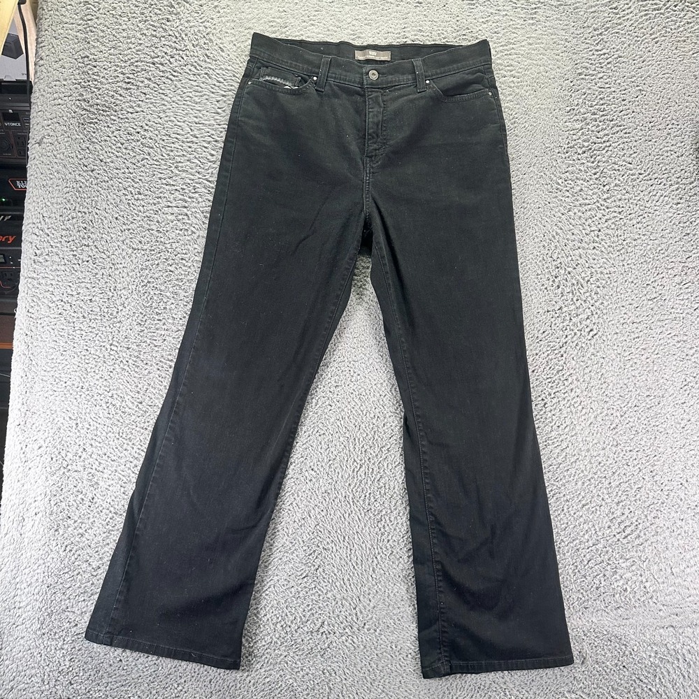 Levi's 512 Jeans Womens 14 Black Cotton Denim Bootcut Slimming Workwear Stretch